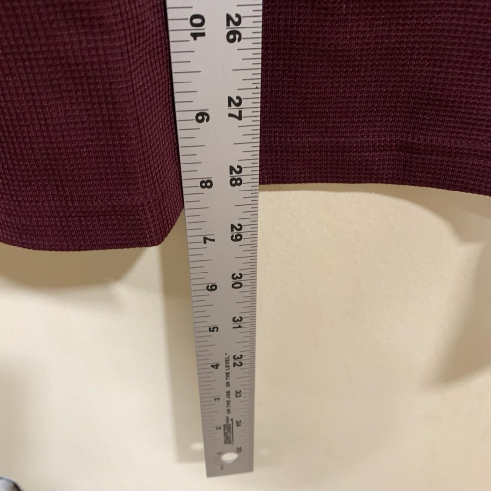 NWT Mizzen +Main Henderson Henley size large color wine solid long sleeve shirt - Picture 2 of 10